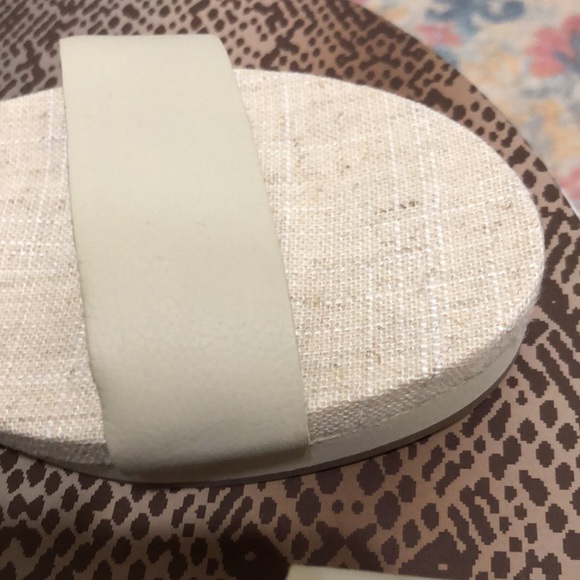 NWOT Splendid Cream Canvas Ankle Strap Sandals - Picture 6 of 12